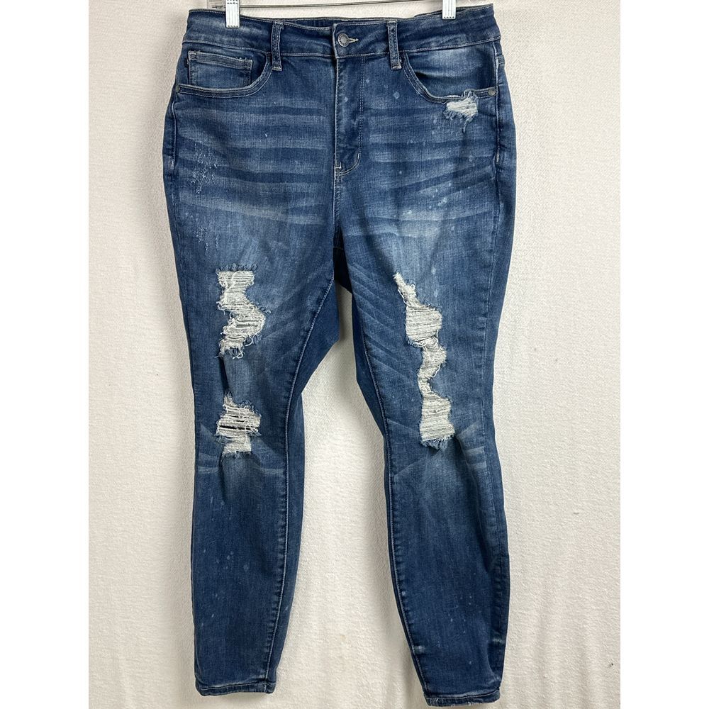 Judy Blue Jeans Women's 14W‎ Ripped Skinny Fit